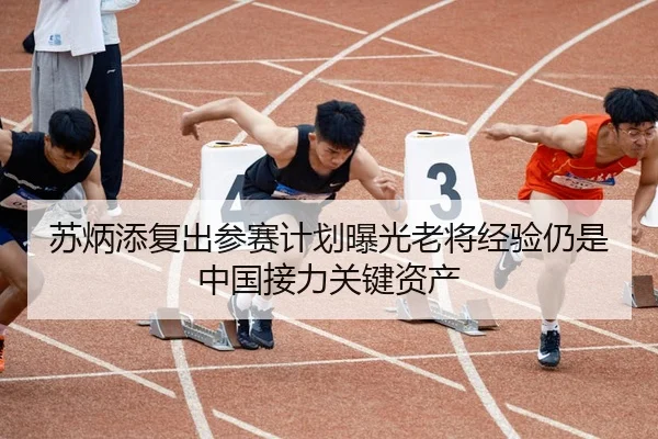 苏炳添复出参赛计划曝光老将经验仍是中国接力关键资产